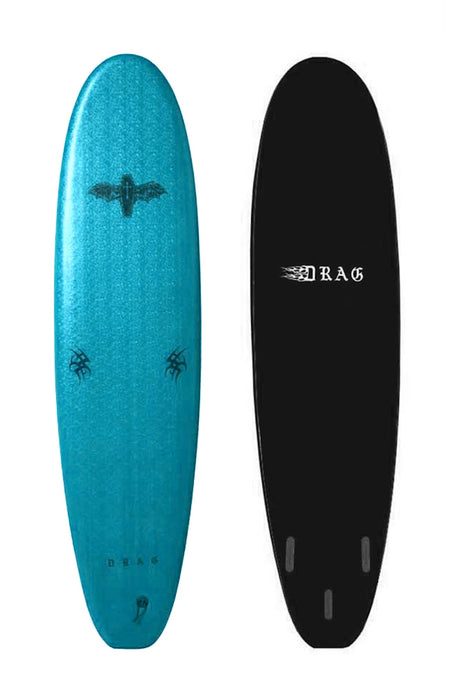 7ft Drag Board Co Coffin Softboard - Comes with fins