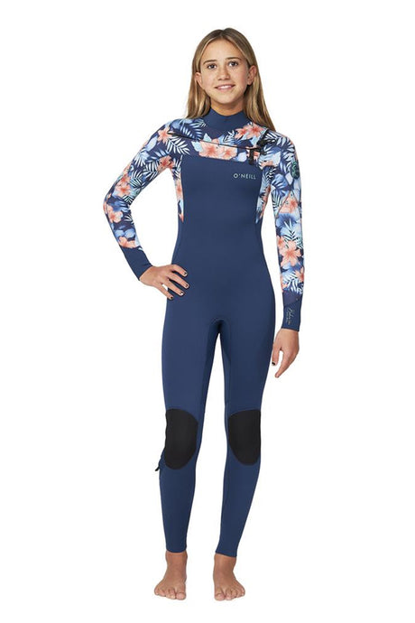 O'Neill Girls Bahia Chest Zip Full 3/2mm Steamer